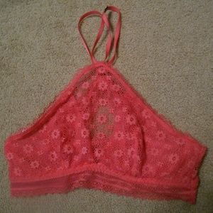 NWT Victoria's Secret Lace Bralette Size M Coral